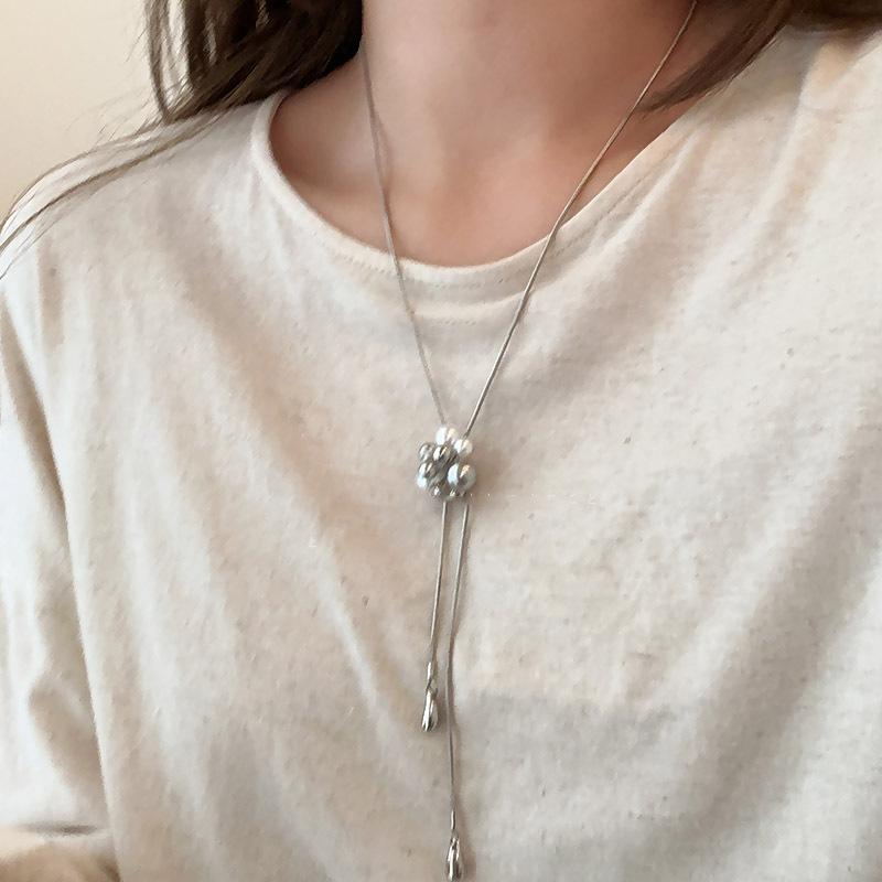 Zircon contrasting color water drop pearl adjustable necklace individual cold wind simple sweater chain niche versatile item decoration
Zircon contrasting color water drop pearl adjustable necklace individual cold wind simple sweater chain niche versatile item decoration