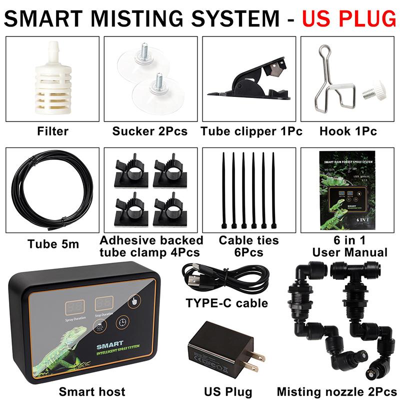 Rainforest Tank Timing Spray System Atomization Set Climbing Pet Turtle Box Intelligent Spray High Quality Low Noise
Rainforest Tank Timing Spray System Atomization Set Climbing Pet Turtle Box Intelligent Spray High Quality Low Noise