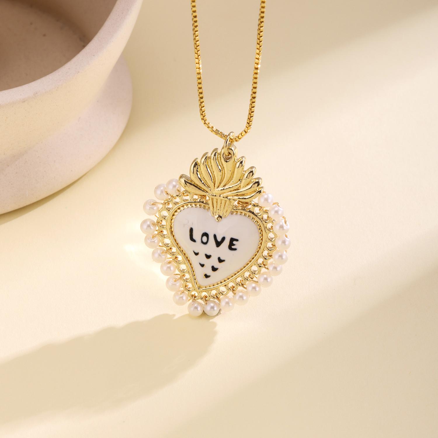 Nidin Vintage Enamel Heart Love Pendant Necklace Imitation Pearl Border Fashion Jewelry For Women Wedding/Anniversary Gifts белый
Nidin Vintage Enamel Heart Love Pendant Necklace Imitation Pearl Border Fashion Jewelry For Women Wedding/Anniversary Gifts белый