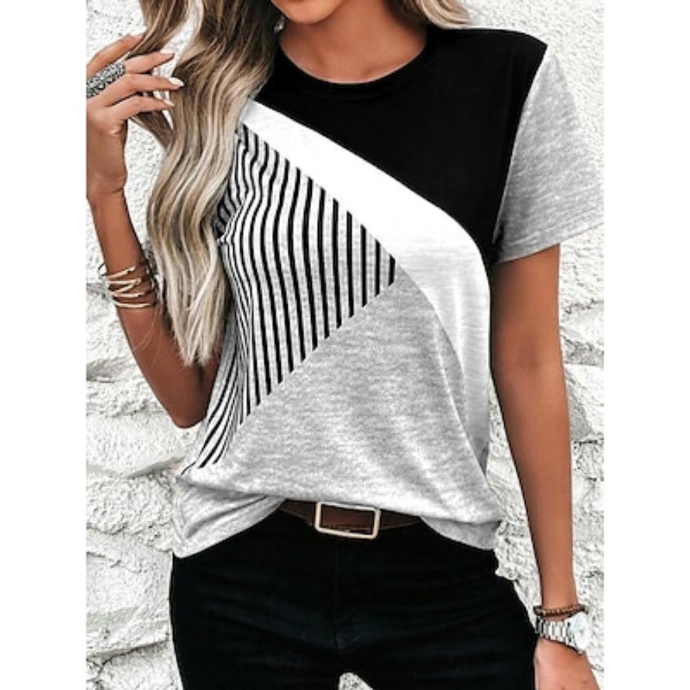 Женская футболка повседневная с цветным принтом в виде блоков, с коротким рукавом, стандартные топы с круглым вырезом, повседневная, небесно-голубая, хаки, серая, летняя 2XL
Женская футболка повседневная с цветным принтом в виде блоков, с коротким рукавом, стандартные топы с круглым вырезом, повседневная, небесно-голубая, хаки, серая, летняя 2XL