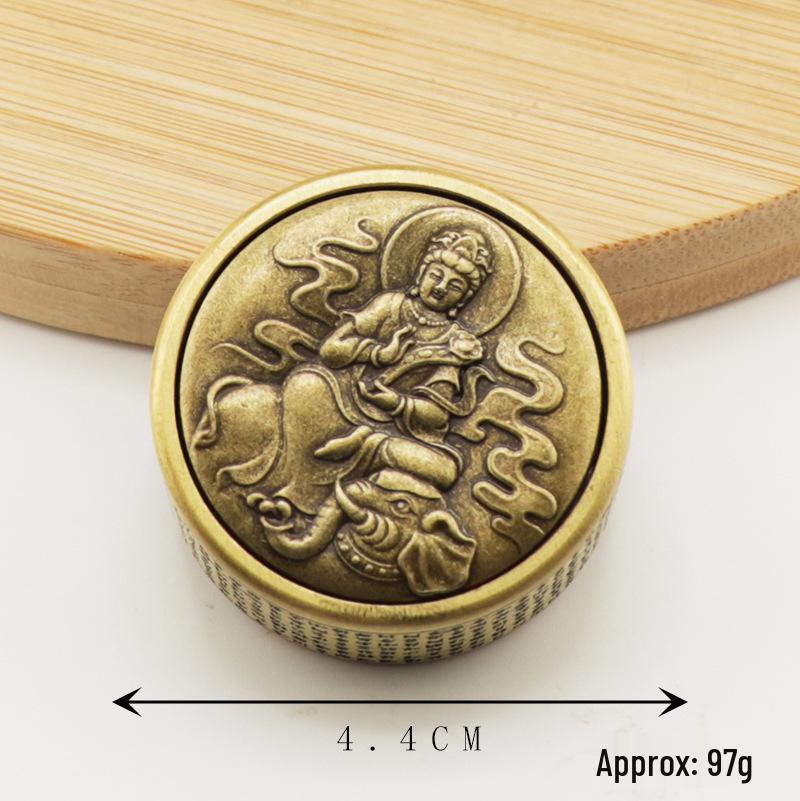 Brass Fidget Spinner with Great Compassion Mantra and Zodiac Animals Design
Brass Fidget Spinner with Great Compassion Mantra and Zodiac Animals Design