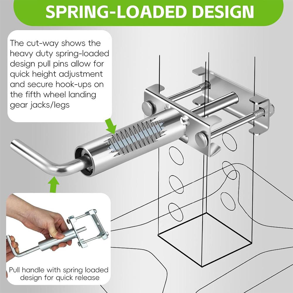 For RV Fifth Wheel Landing Gear Quick Release Pull Pins Two Pack Easy Bolt On Installation For Durable Zinc Plated Steel China Mainland
For RV Fifth Wheel Landing Gear Quick Release Pull Pins Two Pack Easy Bolt On Installation For Durable Zinc Plated Steel China Mainland