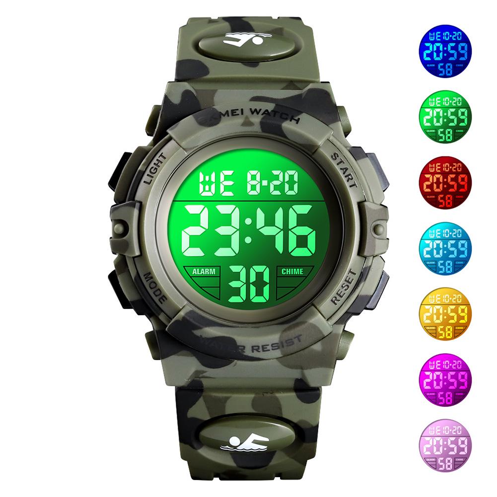 SKMEI 5Bar Chrono Backlight Sport Camouflage Watch LED Military Girls Kids Wristwatch Digital Boys Alarm Calendar Waterproof Fashion 1548
SKMEI 5Bar Chrono Backlight Sport Camouflage Watch LED Military Girls Kids Wristwatch Digital Boys Alarm Calendar Waterproof Fashion 1548