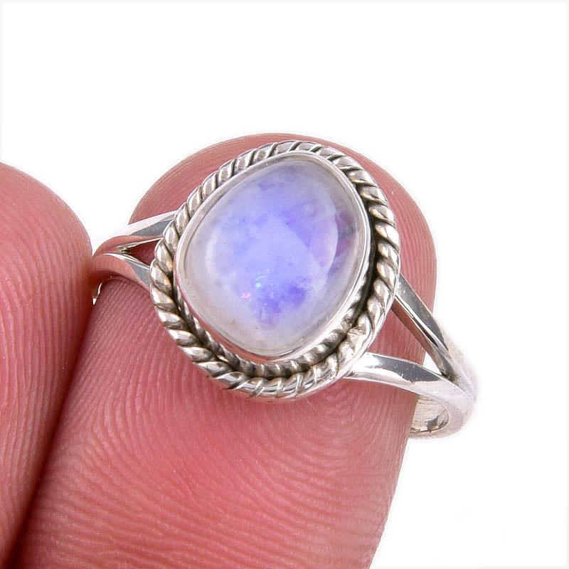 Natural Rainbow Moonstone Gemstone Handmade 925 Solid Silver Gift Ring S.8 t3b09
Natural Rainbow Moonstone Gemstone Handmade 925 Solid Silver Gift Ring S.8 t3b09
