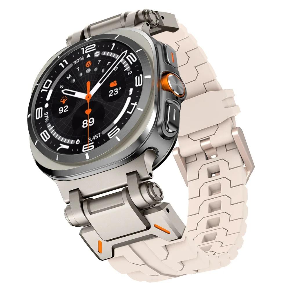 No Gaps Silicone Band for Samsung Galaxy Ultra Watch 47mm Luxury Stainless Steel Connector Bracelet for Galaxy Ultra Sport Strap Galaxy Watch Ultra
No Gaps Silicone Band for Samsung Galaxy Ultra Watch 47mm Luxury Stainless Steel Connector Bracelet for Galaxy Ultra Sport Strap Galaxy Watch Ultra