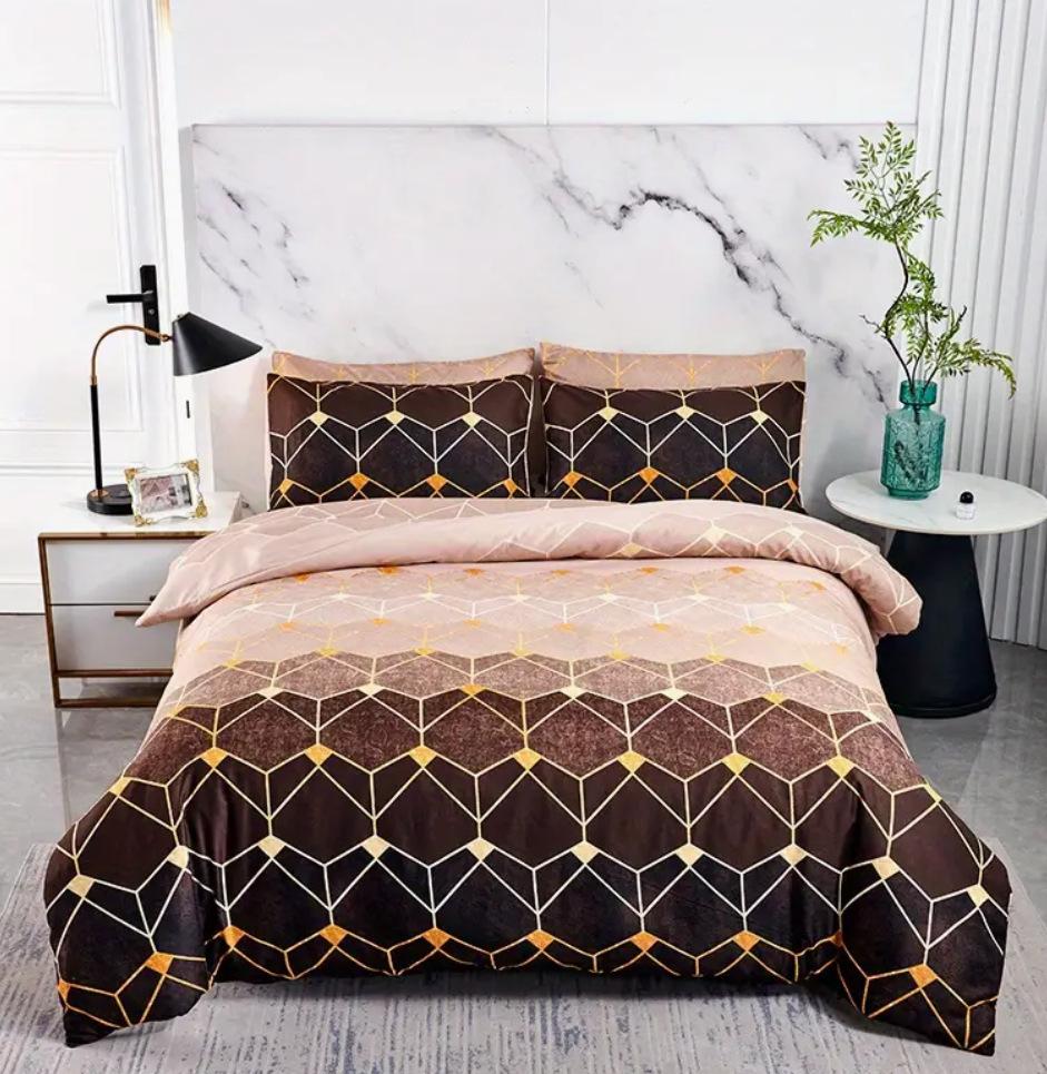 Three-Piece Grid 3D Digital Printing Quilt Cover Digital Printing Bedding 160 * 220
Three-Piece Grid 3D Digital Printing Quilt Cover Digital Printing Bedding 160 * 220