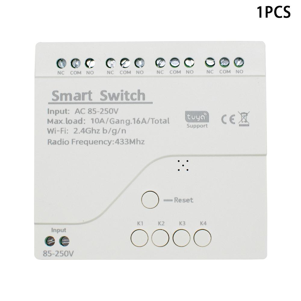 Tuya Wifi Smart Switch Home Automation Controller 7-32V 85-250V 220V 4 Channels 10A Relay Controller Work With Alexa Google Home
Tuya Wifi Smart Switch Home Automation Controller 7-32V 85-250V 220V 4 Channels 10A Relay Controller Work With Alexa Google Home