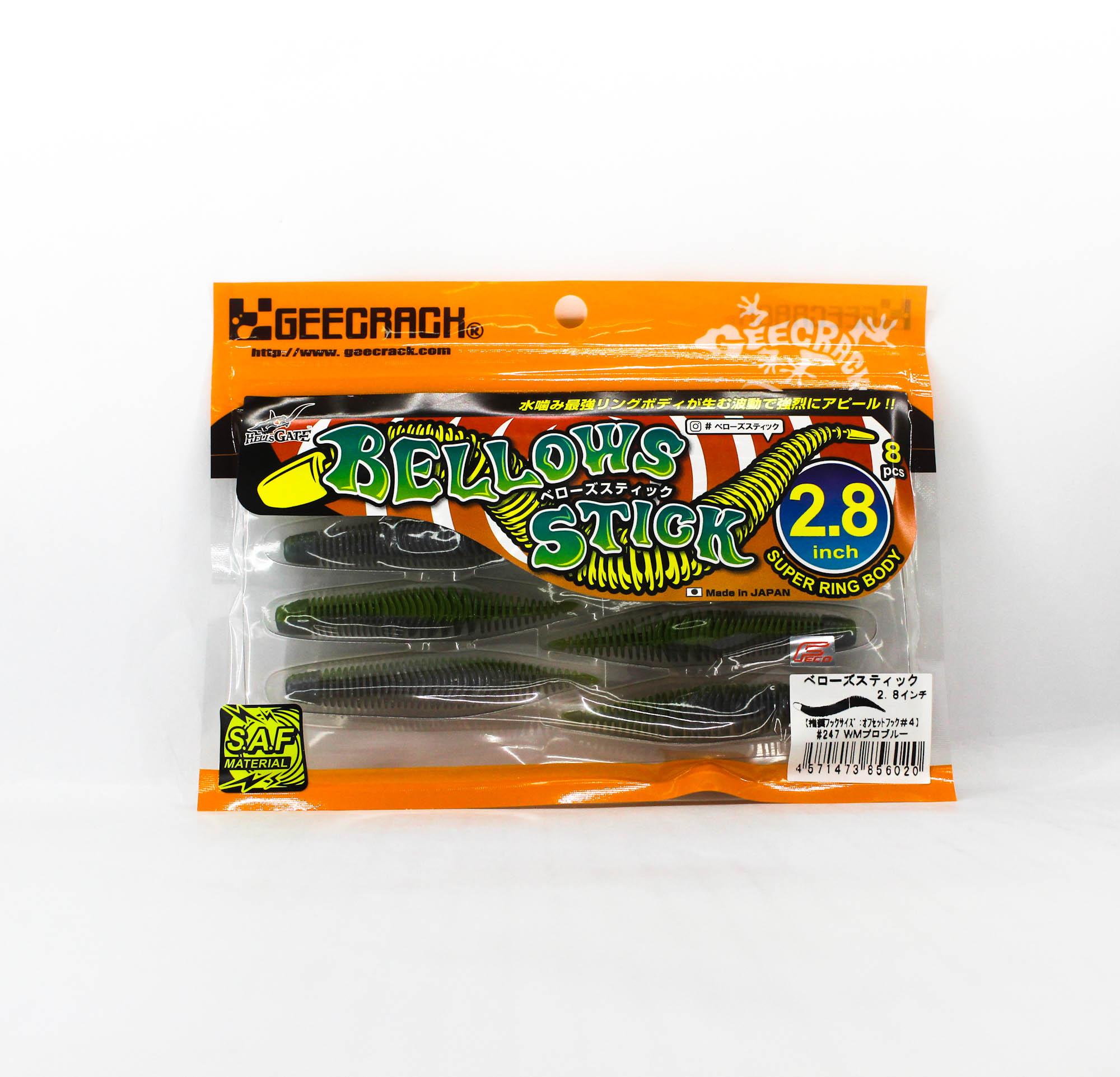 Gee Crack Soft Lure Bellows Stick 2.8 Inch 247 (6020)
Gee Crack Soft Lure Bellows Stick 2.8 Inch 247 (6020)