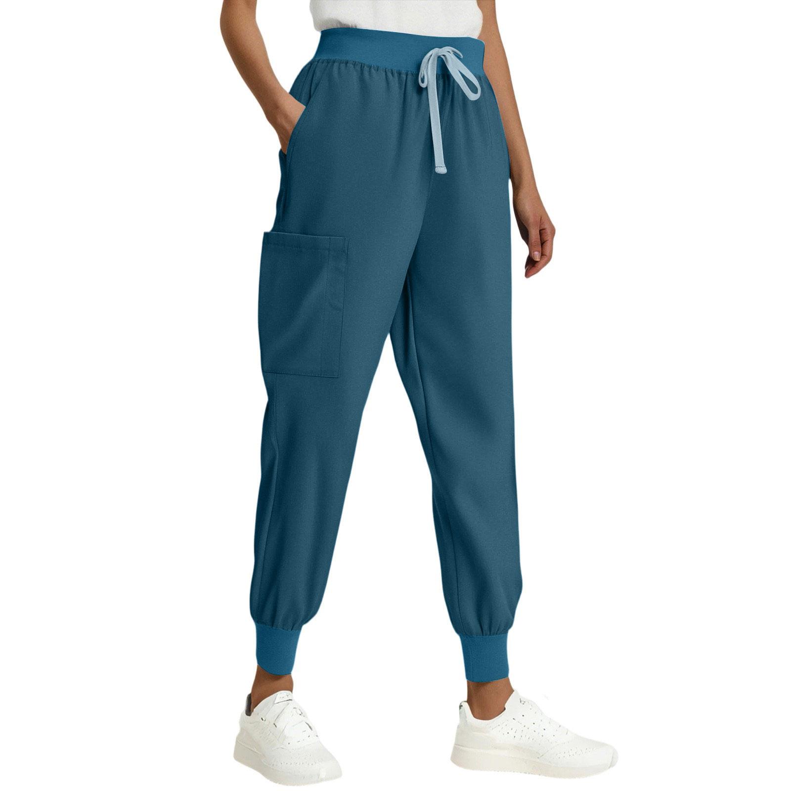 Ladies Fashionable Color Drawstring Elastic Waist Pocket Protective Casual Pants S
Ladies Fashionable Color Drawstring Elastic Waist Pocket Protective Casual Pants S