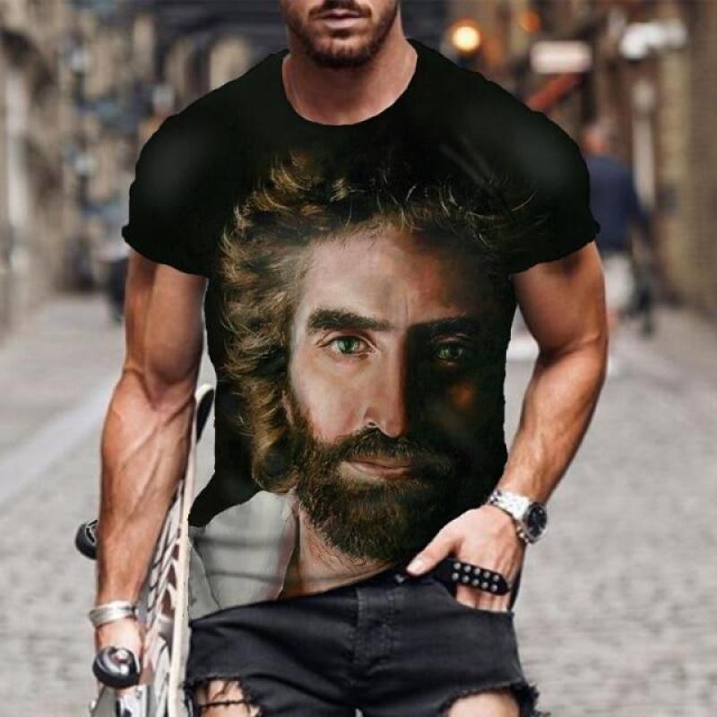 Retro Men s T-shirt Jesus Pattern T-shirt Men s Casual Short sleeved T-shirt Quick Drying Large Clothing Top Street Clothing S
Retro Men s T-shirt Jesus Pattern T-shirt Men s Casual Short sleeved T-shirt Quick Drying Large Clothing Top Street Clothing S