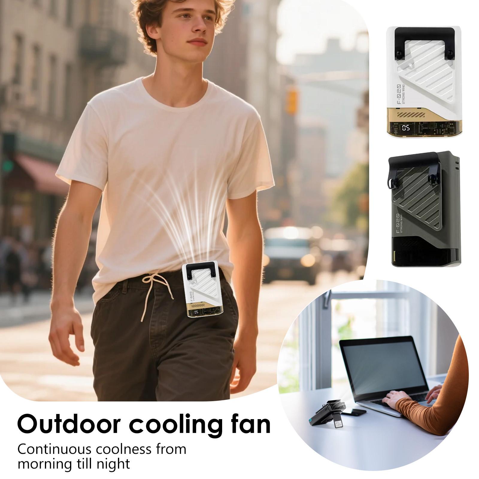 Portable Waist Fan Mini Rechargeable Portable Fan with Power Bank LED Lighting Wireless Fan for Outdoor One Size чёрный
Portable Waist Fan Mini Rechargeable Portable Fan with Power Bank LED Lighting Wireless Fan for Outdoor One Size чёрный