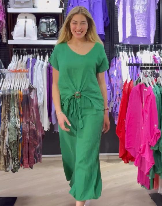 2026 European & American Cotton Linen Women s Fashion Casual Solid Color Lace-up Button Suit L зелений
2026 European & American Cotton Linen Women s Fashion Casual Solid Color Lace-up Button Suit L зелений