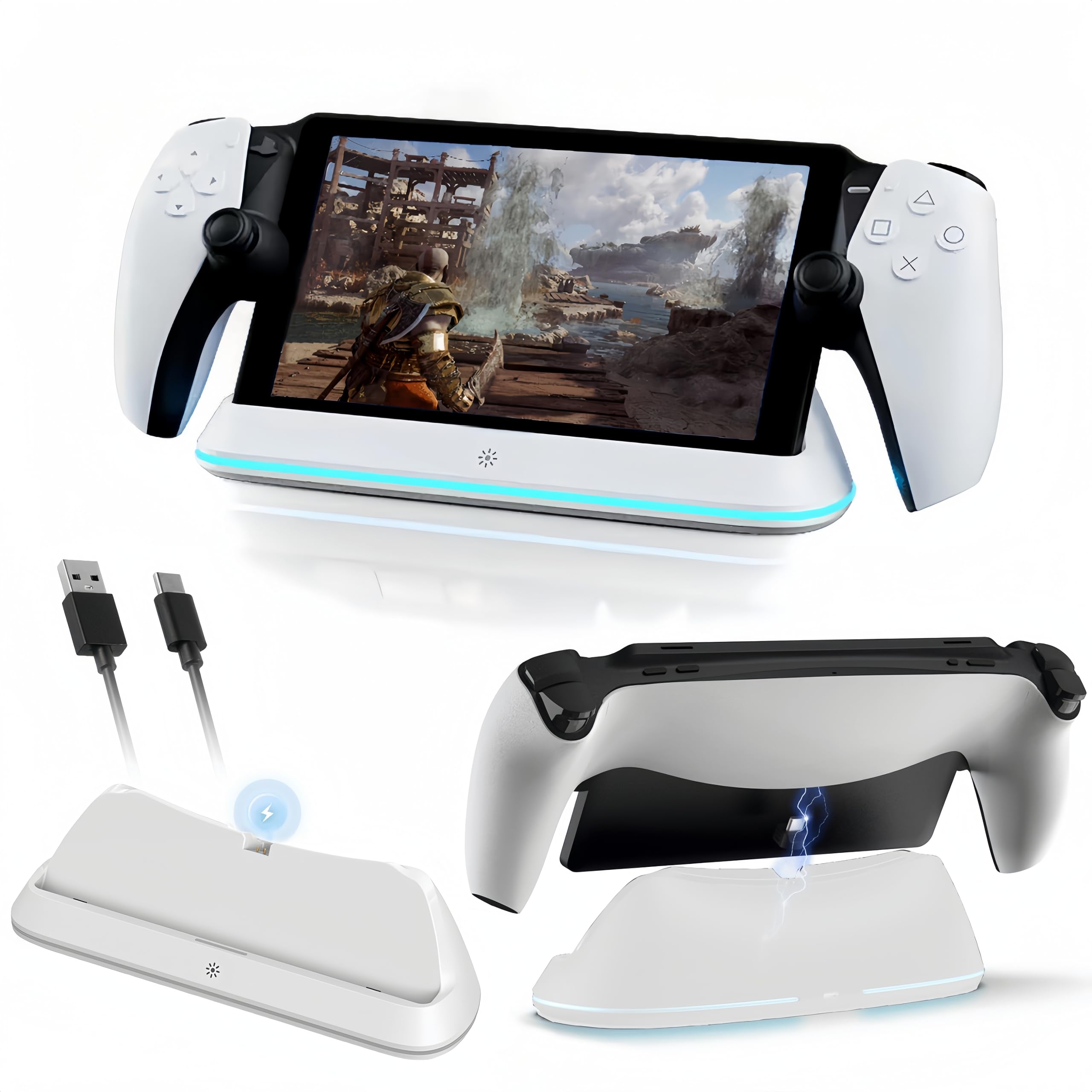 Зарядна підставка для PS Portal Release Charger для PS5 Portal Remote Player Швидке заряджання Захист від перезарядки Захист PS5 PS Portable Remote білий
Зарядна підставка для PS Portal Release Charger для PS5 Portal Remote Player Швидке заряджання Захист від перезарядки Захист PS5 PS Portable Remote білий