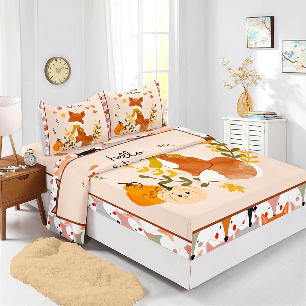 Four-Piece Mattress Set, Little Fox Pumpkin Thanksgiving 3D Digital Printing Mattress Protective Cover (90cm * 190cm * 40cm) Pillowcase * 1
Four-Piece Mattress Set, Little Fox Pumpkin Thanksgiving 3D Digital Printing Mattress Protective Cover (90cm * 190cm * 40cm) Pillowcase * 1