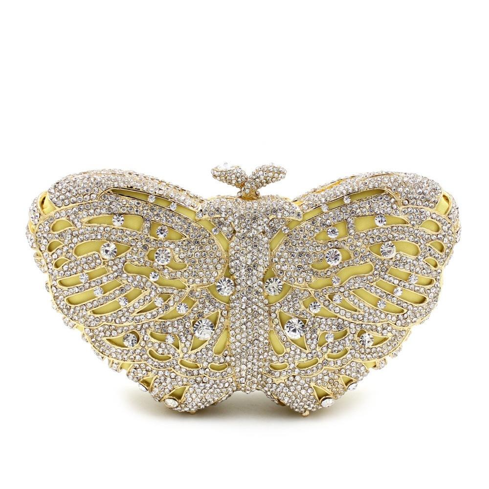 Luxury Butterfly Shaped Rhinestone Evening Clutch Bags Designer Crystal PursesFor Wedding Party Hard Metal Purses And Handbags 20.5cmX10cmX5cm
Luxury Butterfly Shaped Rhinestone Evening Clutch Bags Designer Crystal PursesFor Wedding Party Hard Metal Purses And Handbags 20.5cmX10cmX5cm