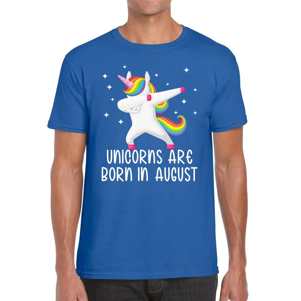 Unicorns Are Born In August Dabbing Unicorn Funny Birthday Month Novelty Slogan Mens Tee Top 2XL
Unicorns Are Born In August Dabbing Unicorn Funny Birthday Month Novelty Slogan Mens Tee Top 2XL