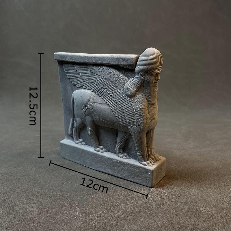 Mythical Creatures Winged Bull Plaster Statue Crafts Desk Decoration Creative Artwork Winged Bull Sculpture Room Aesthetic Decor
Mythical Creatures Winged Bull Plaster Statue Crafts Desk Decoration Creative Artwork Winged Bull Sculpture Room Aesthetic Decor