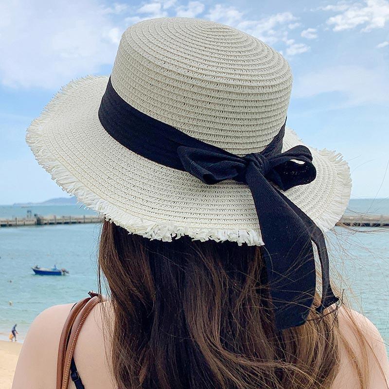 Korean Bow Straw Hat for Women Outdoor Beach Wide Brim Sun Visor Cap Summer Vacation Sunshade Female Panama Hats One Size
Korean Bow Straw Hat for Women Outdoor Beach Wide Brim Sun Visor Cap Summer Vacation Sunshade Female Panama Hats One Size
