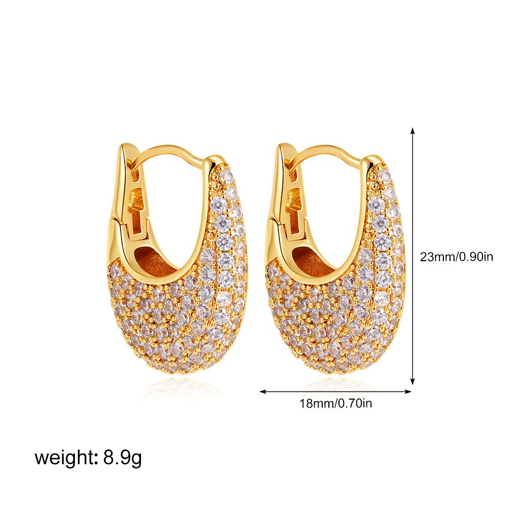 Dainty Full Cubic Zirconia Inlay Copper Earring Gold Color Geometric U Shape Hoop Earrings For Women Bride Bijoux Luxury Zircon
Dainty Full Cubic Zirconia Inlay Copper Earring Gold Color Geometric U Shape Hoop Earrings For Women Bride Bijoux Luxury Zircon