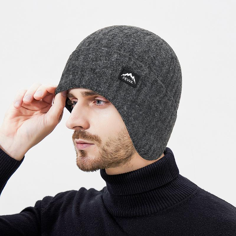 Зимняя плюшевая вязаная шапка из двух частей, мужская, для улицы, непродуваемая, теплая, с защитой ушей, шерстяная шапка Hat темно-серого
Зимняя плюшевая вязаная шапка из двух частей, мужская, для улицы, непродуваемая, теплая, с защитой ушей, шерстяная шапка Hat темно-серого