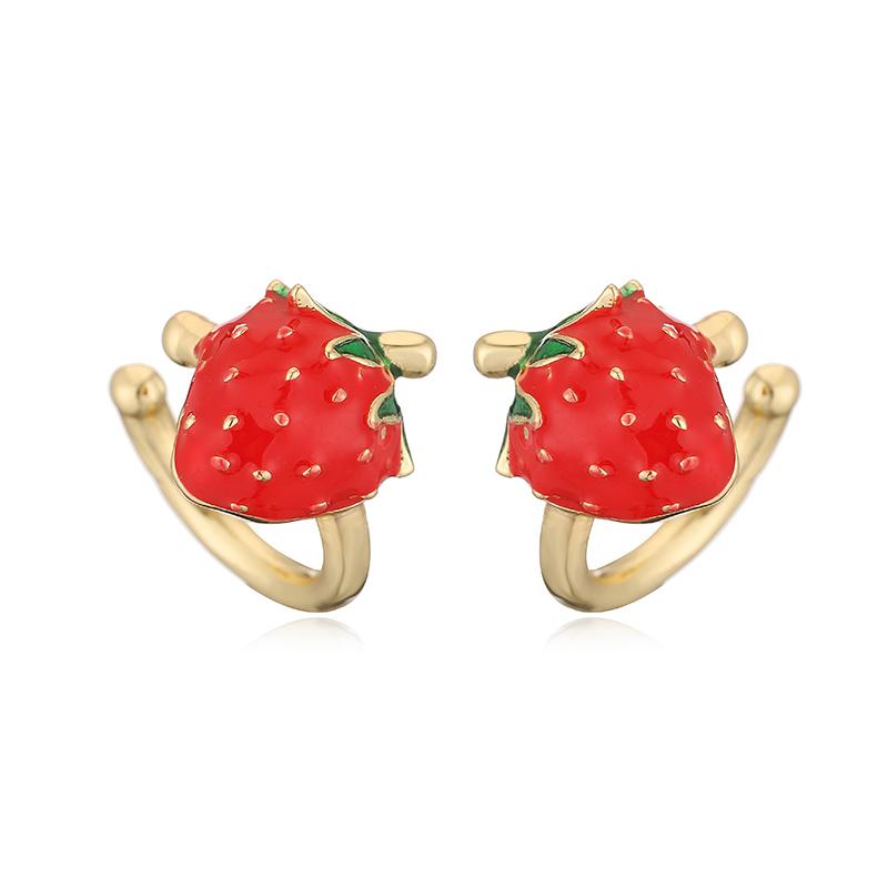 HECHENG, Sweet and Fresh Summer Fruit Earrings, Red Strawberry Enamel Dripping Oil Zircon Zircon Women s Earrings 1 Pair Other
HECHENG, Sweet and Fresh Summer Fruit Earrings, Red Strawberry Enamel Dripping Oil Zircon Zircon Women s Earrings 1 Pair Other