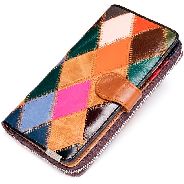 Women s Cowhide Clutch Bag Genuine Leather Long Wallet Patchwork Ethnic Style Lady Leather Purse Wallet Patent Female Clutches
Women s Cowhide Clutch Bag Genuine Leather Long Wallet Patchwork Ethnic Style Lady Leather Purse Wallet Patent Female Clutches