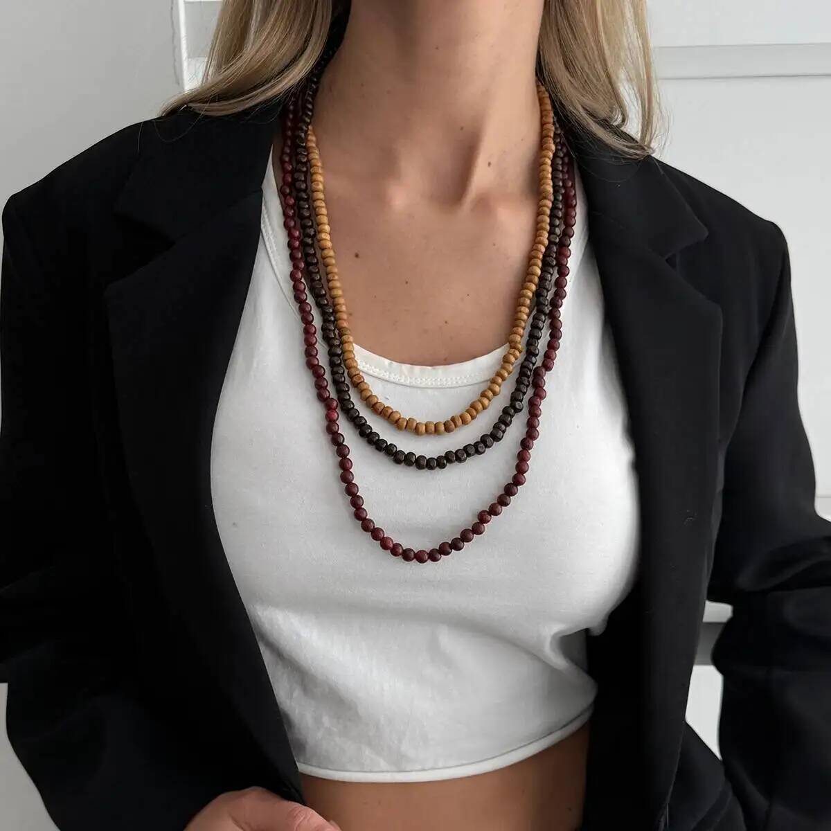 Ingemark Trendy Multi Layer Wood Beaded Choker Necklace for Women Vintage Stackable Beads Sweater Chain 2026 New Jewelry Gifts
Ingemark Trendy Multi Layer Wood Beaded Choker Necklace for Women Vintage Stackable Beads Sweater Chain 2026 New Jewelry Gifts