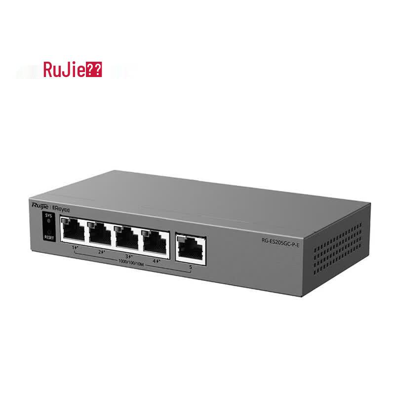 Ruijie 5-Port Gigabit PoE Managed Switch
Ruijie 5-Port Gigabit PoE Managed Switch