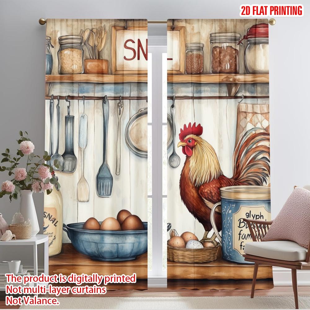 Rustic Plane Printing Curtains Window Treatment Kitchen Rooster Polyester Easy Install Without Rod Versatile All Use Set Of 2 Made Cooking Area Decor W100*H70(CM)-Hooks&2PCS
Rustic Plane Printing Curtains Window Treatment Kitchen Rooster Polyester Easy Install Without Rod Versatile All Use Set Of 2 Made Cooking Area Decor W100*H70(CM)-Hooks&2PCS