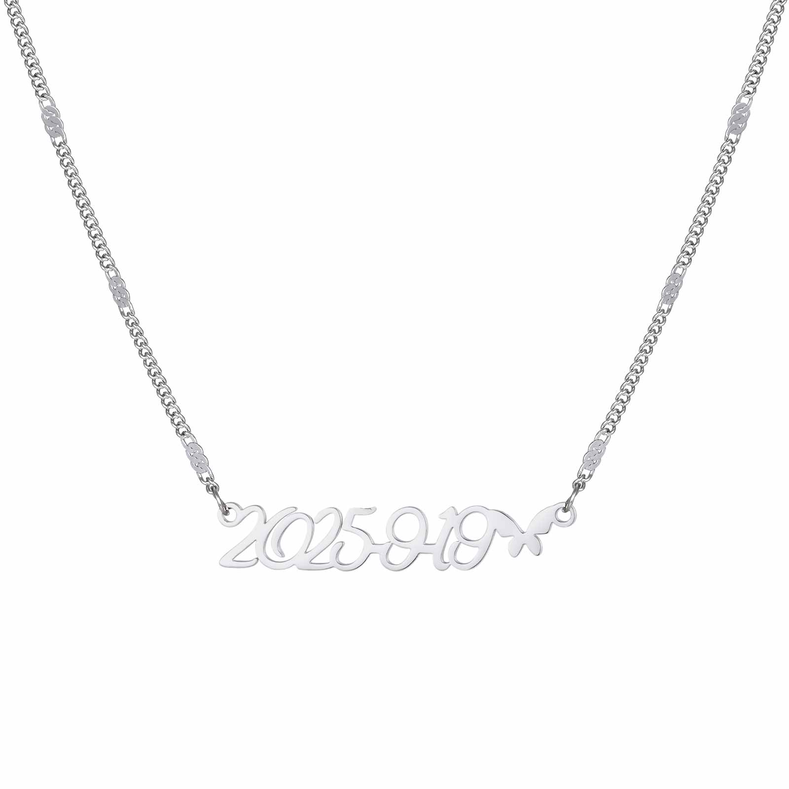 Personalized Name Necklace Silver Color Stainless Steel Custom Pendant Engraved Jewelry Tarnish Resistant for Women 45CM-50CM
Personalized Name Necklace Silver Color Stainless Steel Custom Pendant Engraved Jewelry Tarnish Resistant for Women 45CM-50CM