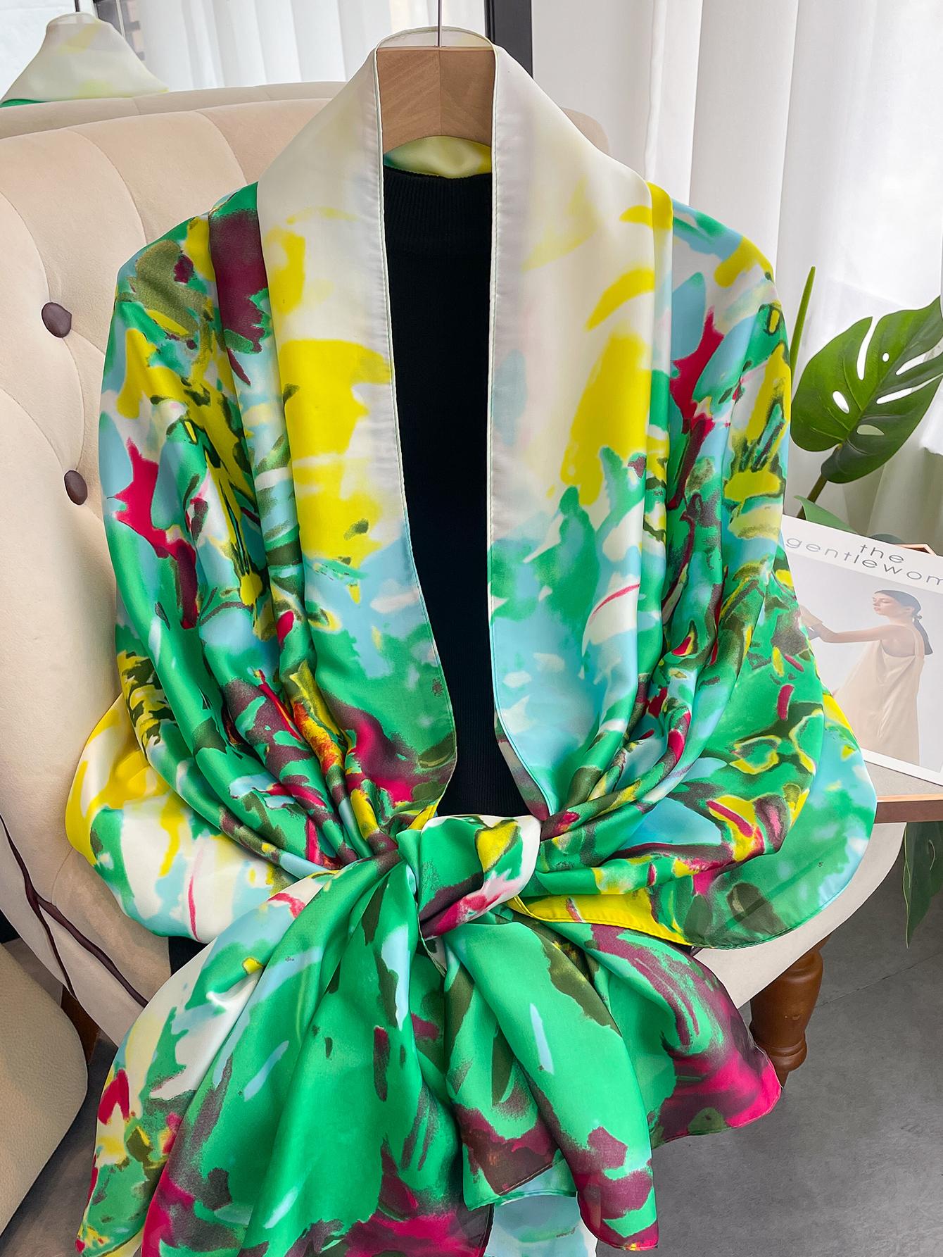 180*90Cm Luxury Women Summer Silk Scarves Shawl Lady Wrap Soft Female Europe Designer Beach Bandanna
180*90Cm Luxury Women Summer Silk Scarves Shawl Lady Wrap Soft Female Europe Designer Beach Bandanna