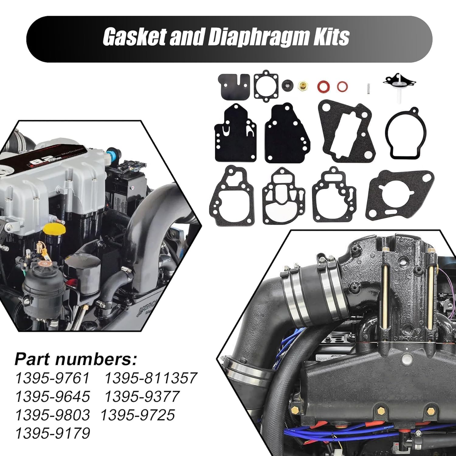 XQSMWF Carburetor Carb Rebuild Kit and Gasket Diaphragm Kit Fit for Mercury Mercruiser Mariner 6 8 9.9 10 25 20 25 HP #1395-9761 1395-9725 1395-9179
XQSMWF Carburetor Carb Rebuild Kit and Gasket Diaphragm Kit Fit for Mercury Mercruiser Mariner 6 8 9.9 10 25 20 25 HP #1395-9761 1395-9725 1395-9179