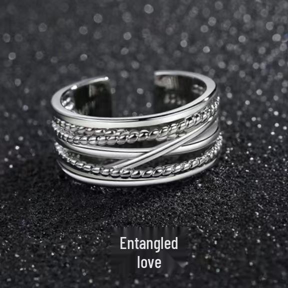 Retro Distressed Openable Chain Ring - Thai Silver Style for Couples Adjustable Open
Retro Distressed Openable Chain Ring - Thai Silver Style for Couples Adjustable Open