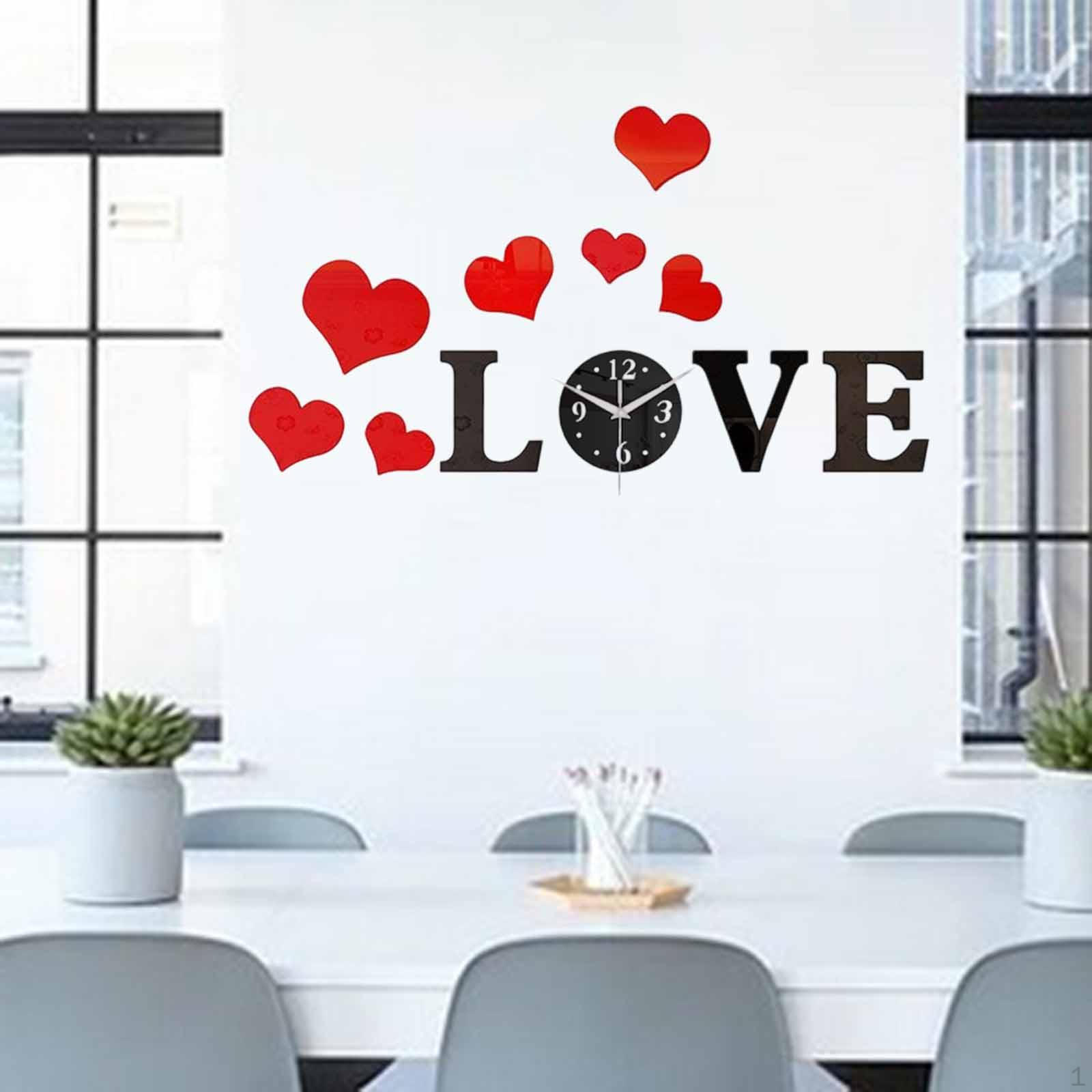 Love Heart Wall Clock Sticker DIY Decal Decorative Practical Sturdy Silent Home Decor for Blue
Love Heart Wall Clock Sticker DIY Decal Decorative Practical Sturdy Silent Home Decor for Blue