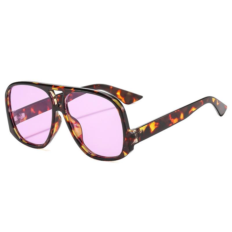 SO&EI Retro Double Bridges Pilot Women Sunglasses Fashion Candy Color Shades UV400 Trending Men Leopard Sun Glasses As the picture
SO&EI Retro Double Bridges Pilot Women Sunglasses Fashion Candy Color Shades UV400 Trending Men Leopard Sun Glasses As the picture