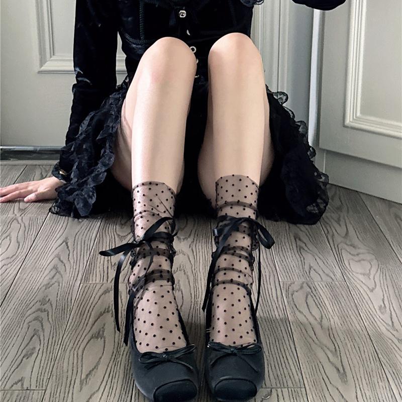 1 Pair New Tulle Bowknot Mesh Dots Socks Ballet Style Thin Transparent Pile Up Socks Summer Women Girl Breathable Mid Tube Socks one size чорний
1 Pair New Tulle Bowknot Mesh Dots Socks Ballet Style Thin Transparent Pile Up Socks Summer Women Girl Breathable Mid Tube Socks one size чорний