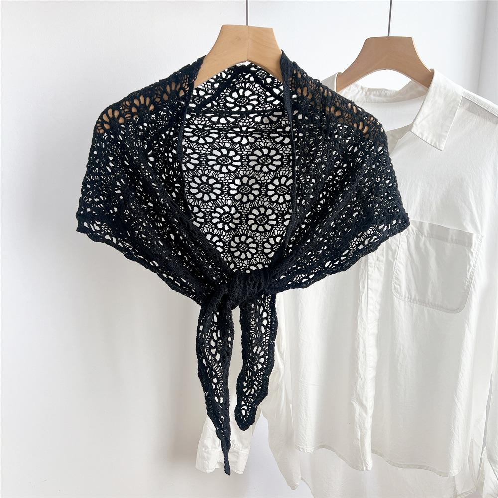 White Knitted Triangle Scarf Fake Collar Crochet Flower Scarves Hollow Out Lace Shawl Female
White Knitted Triangle Scarf Fake Collar Crochet Flower Scarves Hollow Out Lace Shawl Female