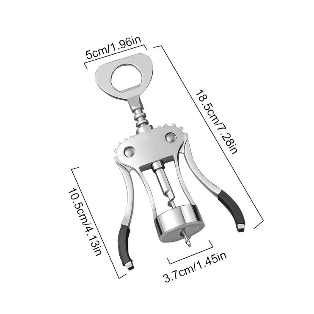 1pc Wine Opener Stainless Steel Opener, Zinc Alloy Premium Wing Corkscrew Wine Bottle Opener With Multifunctional Bottles Opener
1pc Wine Opener Stainless Steel Opener, Zinc Alloy Premium Wing Corkscrew Wine Bottle Opener With Multifunctional Bottles Opener