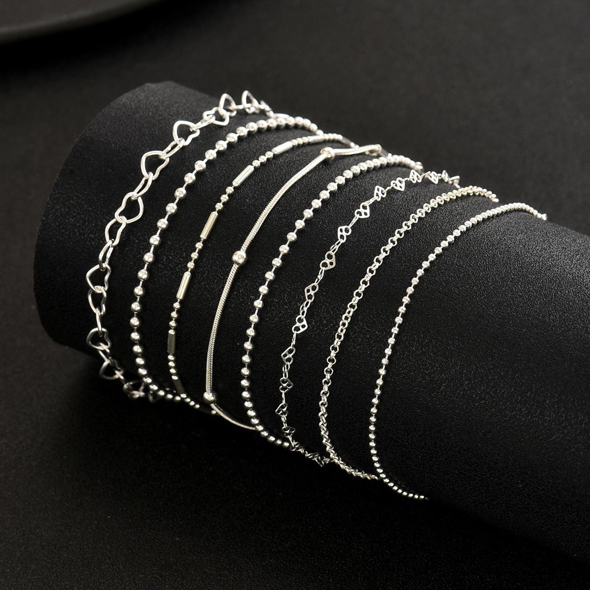 European and American jewelry, personalized fashion ins alloy bracelet women s love round bead irregular bracelet set
European and American jewelry, personalized fashion ins alloy bracelet women s love round bead irregular bracelet set