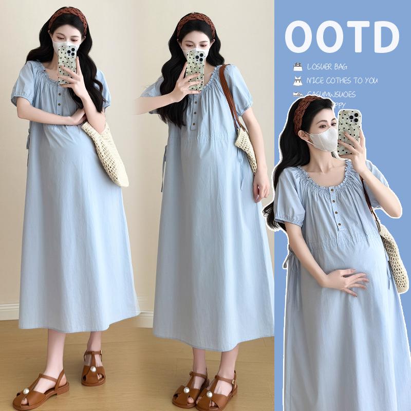 2026 Summer Square Neck Mid-Length Maternity Dress with Side Drawstring Waist Double Extra Large синий
2026 Summer Square Neck Mid-Length Maternity Dress with Side Drawstring Waist Double Extra Large синий