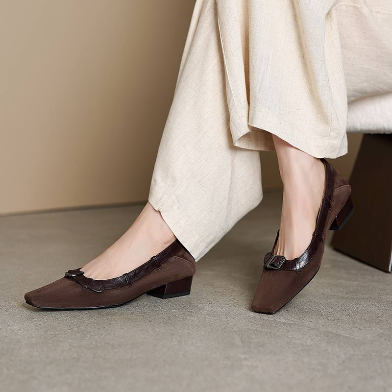 Krazing Pot Suede Square Toe Low Heels Summer Belt Buckle Shoes Big Size 41 Women Modern Pumps 41 коричневий
Krazing Pot Suede Square Toe Low Heels Summer Belt Buckle Shoes Big Size 41 Women Modern Pumps 41 коричневий
