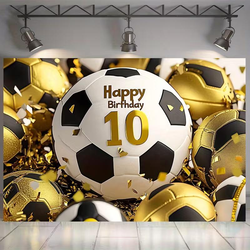 2D Boys Soccer 10th Birthday Backdrop Gold Confetti Photography Background 47.2x31.5inch/120*80cm
2D Boys Soccer 10th Birthday Backdrop Gold Confetti Photography Background 47.2x31.5inch/120*80cm