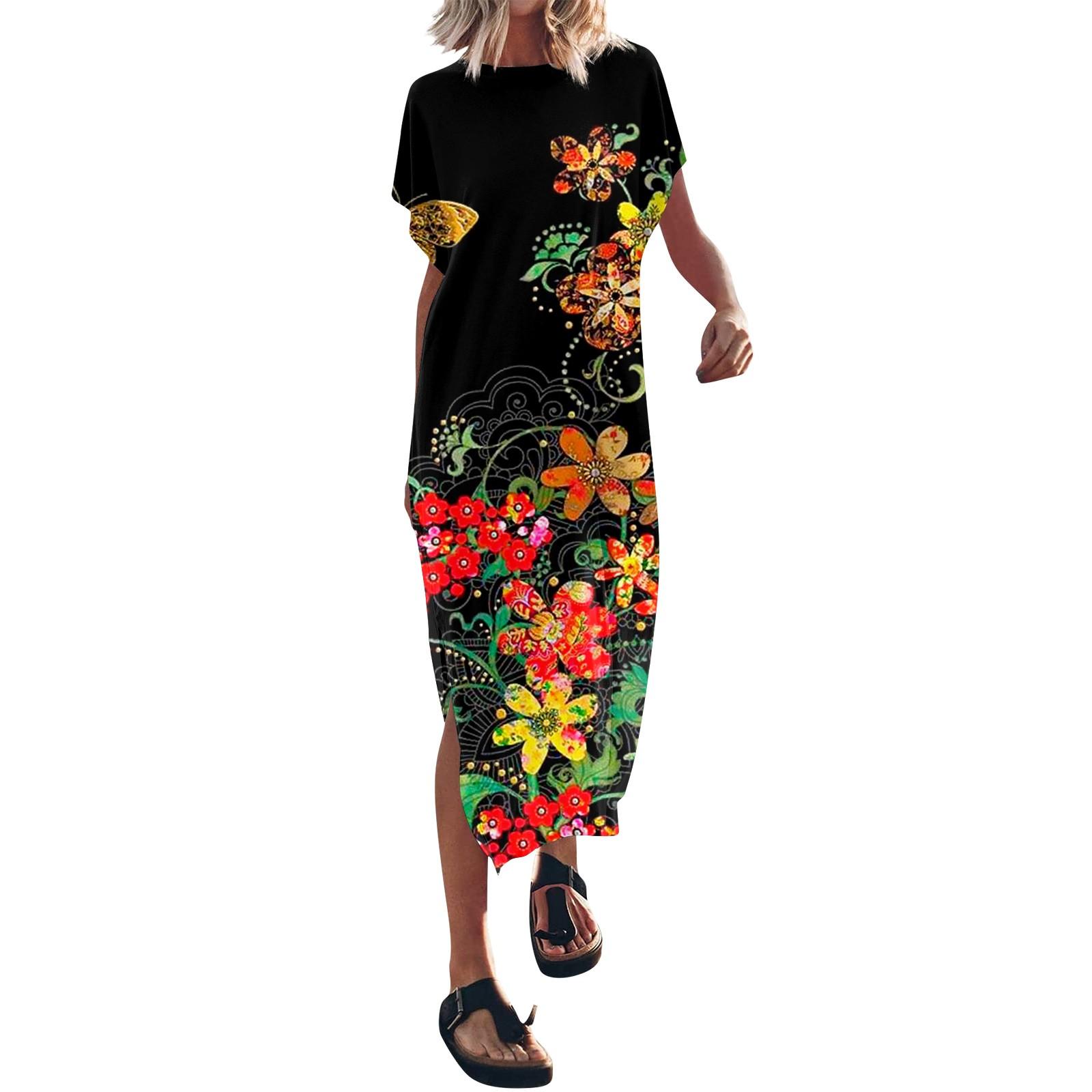 (SU)Женское летнее модное сексуальное летнее платье макси с короткими рукавами и принтом, пляжное платье
(SU)Женское летнее модное сексуальное летнее платье макси с короткими рукавами и принтом, пляжное платье