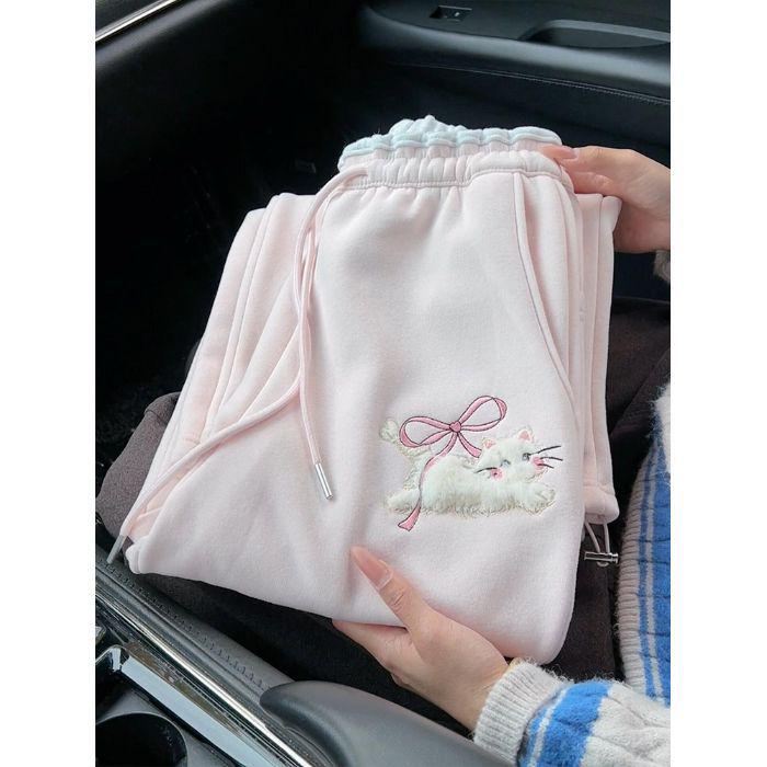 2025 Autumn/Winter Women s Bow Cat Embroidery Fleece-Lined Casual Pants - Versatile & Trendy Fashion Medium
2025 Autumn/Winter Women s Bow Cat Embroidery Fleece-Lined Casual Pants - Versatile & Trendy Fashion Medium