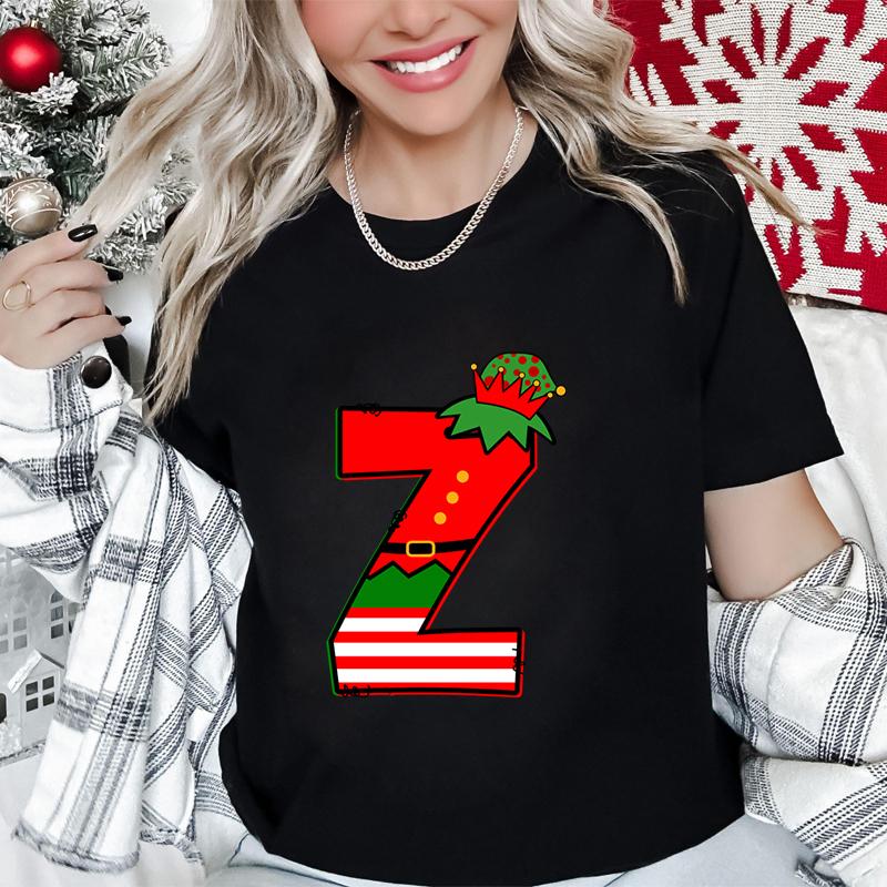Womens Christmas Alphabet AZ Graphic Print Tshirt Holiday Casual Top with Santa Letters Perfect for Xmas Party Street Wear 4XL
Womens Christmas Alphabet AZ Graphic Print Tshirt Holiday Casual Top with Santa Letters Perfect for Xmas Party Street Wear 4XL