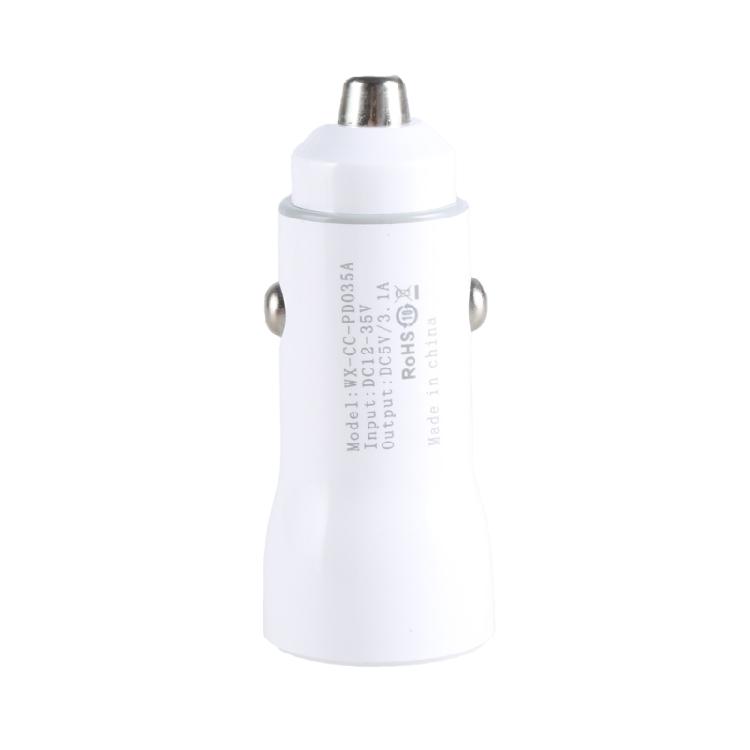 Car Charger Cigarettes Lighter Adapter with Double USB Outputs 5V3.1A and Blue LED Inidicating Light for Easy Night Use 1 білий
Car Charger Cigarettes Lighter Adapter with Double USB Outputs 5V3.1A and Blue LED Inidicating Light for Easy Night Use 1 білий