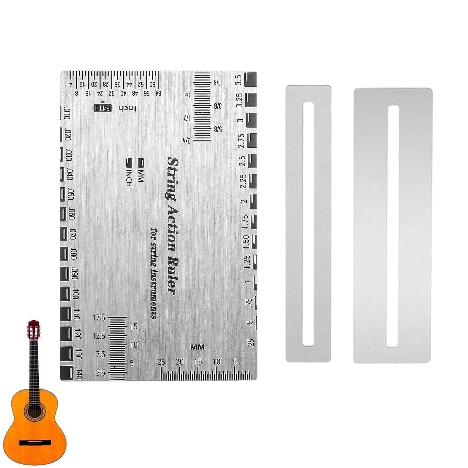 YIBOOOM String Height Gauge Guitar String Height Ruler Set of 3 Fingerboard Protection Fingerboard Grinding String Height Measurement Tool Maintenance
YIBOOOM String Height Gauge Guitar String Height Ruler Set of 3 Fingerboard Protection Fingerboard Grinding String Height Measurement Tool Maintenance