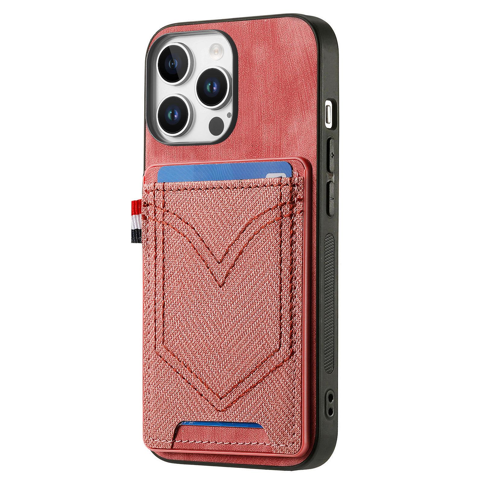 For iPhone 16 Pro Max Phone Case Retro Jean Cloth Texture Leather TPU Card Holder Pink
For iPhone 16 Pro Max Phone Case Retro Jean Cloth Texture Leather TPU Card Holder Pink