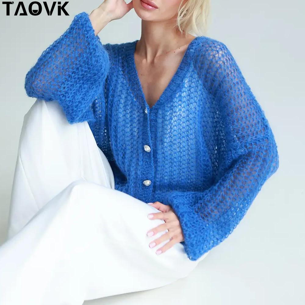 TAOVK Женские топы, связанные крючком, вязаные свитера, легкий прозрачный тонкий прозрачный свитер, свободный кардиган
TAOVK Женские топы, связанные крючком, вязаные свитера, легкий прозрачный тонкий прозрачный свитер, свободный кардиган