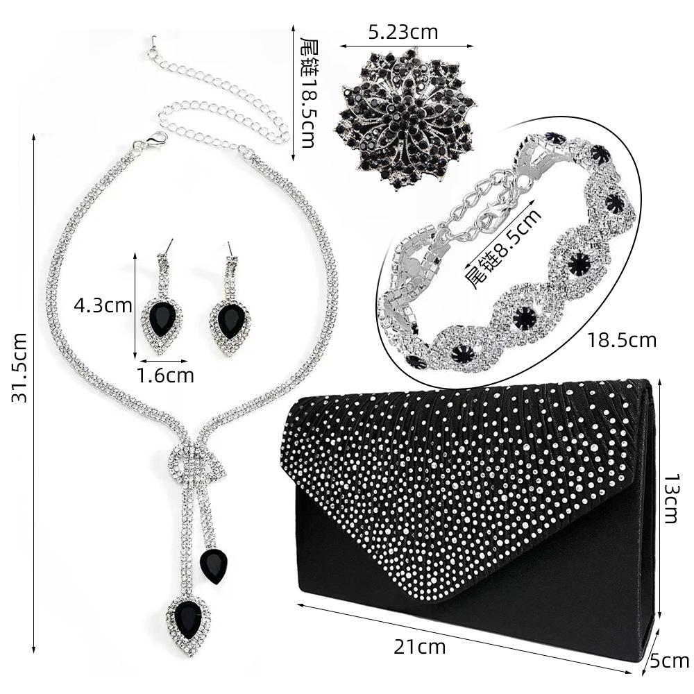 Elegant Women s Jewelry Set with Bag - Rhinestone Necklace Earrings Bracelet for Wedding Banquet Party accessories set t10028
Elegant Women s Jewelry Set with Bag - Rhinestone Necklace Earrings Bracelet for Wedding Banquet Party accessories set t10028